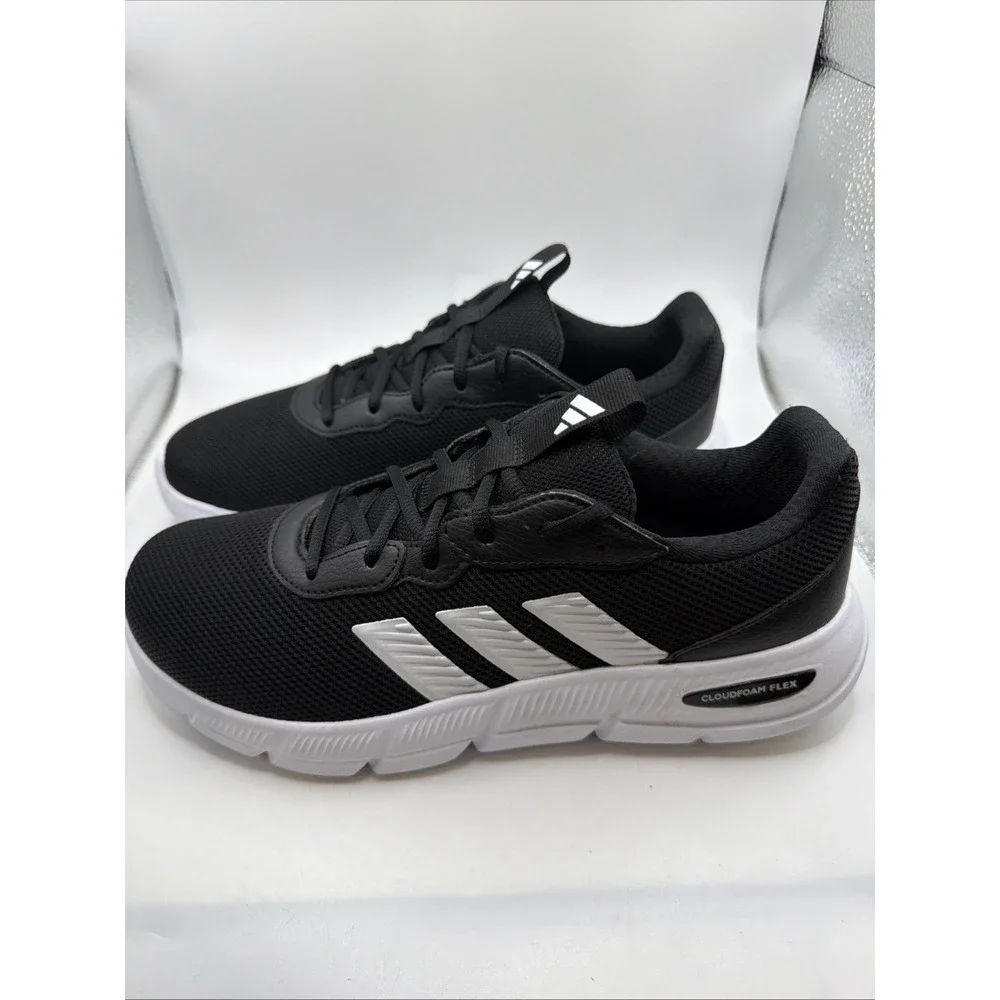 ADIDAS Cloudfoam Flex Laces Sneaker Men's Size 8.5 Black/White HQ4854
